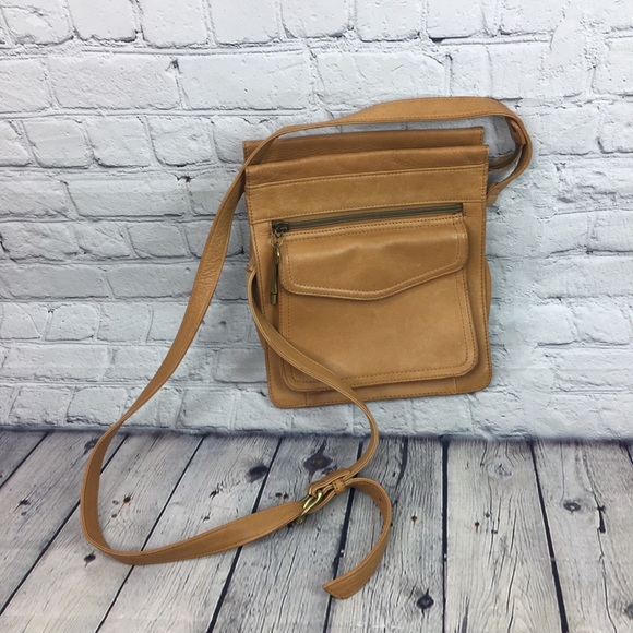 Fossil Handbags - Fossil Tan Small Leather Handbag Purse